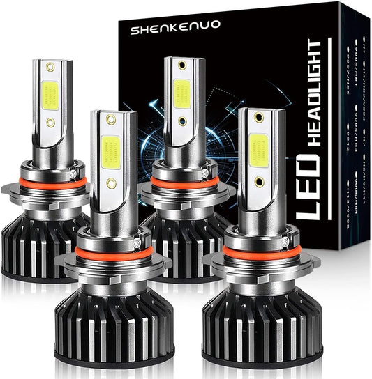 SHENKENUO Fit For Honda Accord (1995-2012) 9005+9006 High/Low Beam LED Bulbs,6500K Cool White Plug and Play，Pack of 4